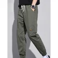 thumbnail image 2 of Pantalones de senderismo Harem de invierno gris para hombre, pantalones cargo para exteriores, nuevos, de nailon, baratos, de corte regular, informales, a la moda, estilo emo, 2 of 4