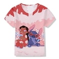 thumbnail image 2 of Lilo de Disney & Stitch niños verano camiseta niñas niños gráfico Tee dibujos animados Anime Tops Boutique niños Stitch ropa Short110 Gao Jinjia LED, 2 of 2