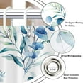 thumbnail image 6 of Zrodlmo Floral Fabric Shower Curtain, Eucalyptus Leaves Bathroom Curtain with Hooks, 72"x 72", Blue, 6 of 10