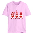 thumbnail image 4 of Plus Size Valentines Day T-Shirt For Women Gnome Graphic Short Sleeve Oversized Loose First Blouse Tops Tee, 4 of 4