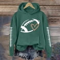 thumbnail image 5 of GILIGEGE Football Hoodies For Women,Game Day Sweatshirts,Plus Size Hooded Pullover With Pockets,Heart Graphic,Fall Fashion 2026 Fleece Sweaters,Long Sleeve Crewneck Casual Fall Tops Blackish Green L, 5 of 9