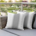 thumbnail image 5 of Pack of 2 Outdoor Pillow Covers 24x24 Inch Waterproof Gray Solid Color Texture Throw Pillow Covers,Decorative Couch Pillow Shams Protectors Simple Grey Stripes Patio Garden Pillowcases Cushion Covers, 5 of 8