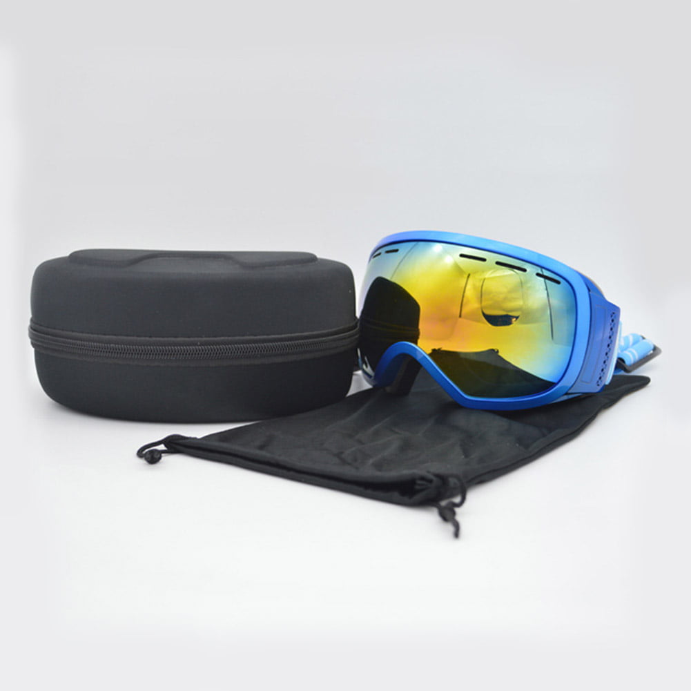 Portable PU Ski Goggles Case Cycling Snowboarding Glasses Storage Bag Holder UK 