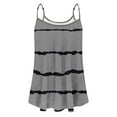 thumbnail image 4 of up to 60% off Gifts Usmixi Womens Tank Tops Beach Fashion Plus Size Flowy Pleated Strap Camisole Shirts Summer Trendy Striped Print Crewneck Sleeveless Shirts Blouse Gray XXL, 4 of 4