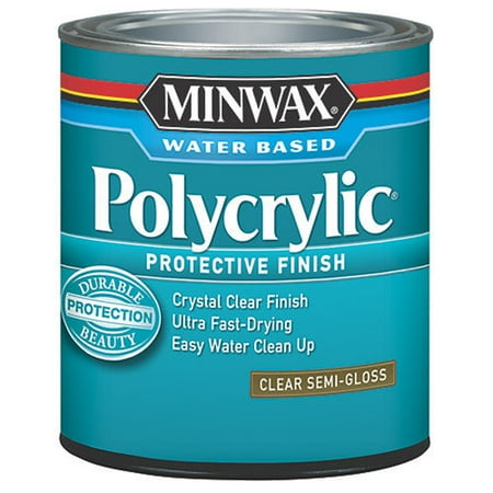 Polycrylic Aerosol - Minwax Polycrylic Protection Finish, Half Pint, Semi-Gloss