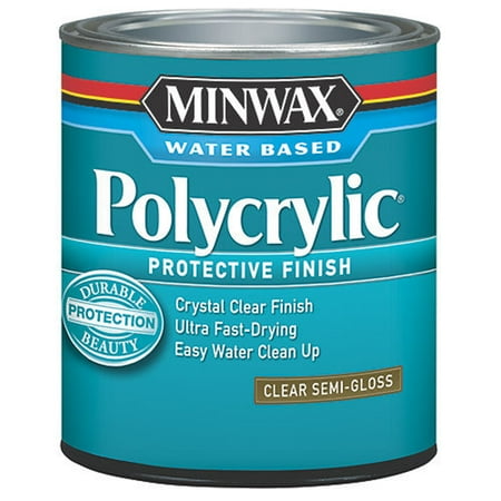 Minwax Polycrylic Protection Finish, Half Pint, (Best Polyurethane Finish For Furniture)