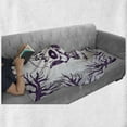 thumbnail image 6 of Mexican Soft Flannel Fleece Throw Blanket, Words with Spooky Skull Head Among Tree Branches Calaveral Carnival Holiday Graphic, Cozy Plush for Indoor and Outdoor Use, 50" x 60", Purple, by Ambesonne, 6 of 6