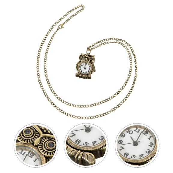 Raindrops Vintage Pocket Watch for Women, Lightweight Plastic Case, Design, 1 Set