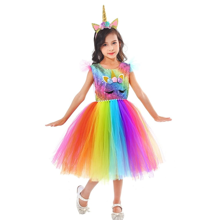 Unicorn dress for 3 year cheap old