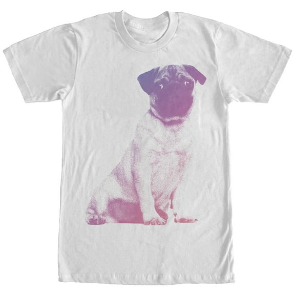 Men's Lost Gods Pug Puppy Graphic Tee White Medium
