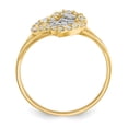 thumbnail image 2 of Primal Gold 10 Karat Yellow Gold with White Rhodium-plated I LOVE YOU Cubic Zirconia Heart Ring, 2 of 5