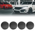 thumbnail image 4 of 4Pcs 60mm Clear Resin Carbon Fiber Pattern Wheel Center Hub Cap Sticker Decals, 4 of 8