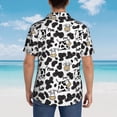 thumbnail image 5 of Cauagu Cow Print Hawaiian Shirt for Men,Casual Short Sleeve Button Down Shirts Summer Beach Men's Regular-Fit Short-Sleeve Print Shirt -X-Large, 5 of 6
