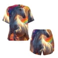 thumbnail image 5 of Picia Rainbow Sunset Cloud White Horse Pajamas Sets for Women Soft Short-Sleeved Pjs with Lounge Shorts Two Piece Sleepwear-XX-Large, 5 of 9