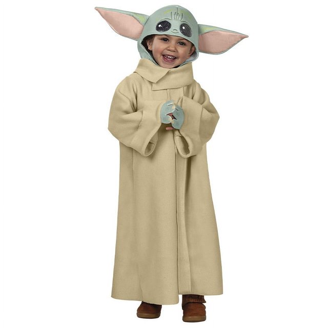 Disfraz de Yoda de Disney Star Wars Master Yoda, disfraz de Cosplay para bebés, niños y niñas, bata uniforme, regalo de fiesta de Navidad y Halloween para niños