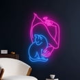 thumbnail image 2 of Handmadetneonsign Cat Girl Led Sign, Cat Lady Neon Sign, Cat Woman Led Light, Cat Neon Light, 2 of 5