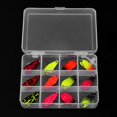 thumbnail image 4 of 12 Uds 3G colorido patrón de Metal lentejuelas de pesca señuelos duros cebos artificiales Set con caja, 4 of 8