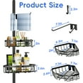 thumbnail image 6 of Auledio Corner Shower Caddy Tension Pole - 62-115INCH - 4-Tier Rustproof Bathroom Organizer Shelves, Adjustable Bathtub Tub Shampoo Storage, 6 of 9