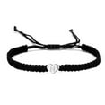 thumbnail image 1 of Trayknick Couple Bracelet Heart Shape Braided Rope Adjustable Stretchy All-match Decorative Gifts 26 Letters Initial Charms Bracelet Jewelry for Valentines Day, 1 of 13