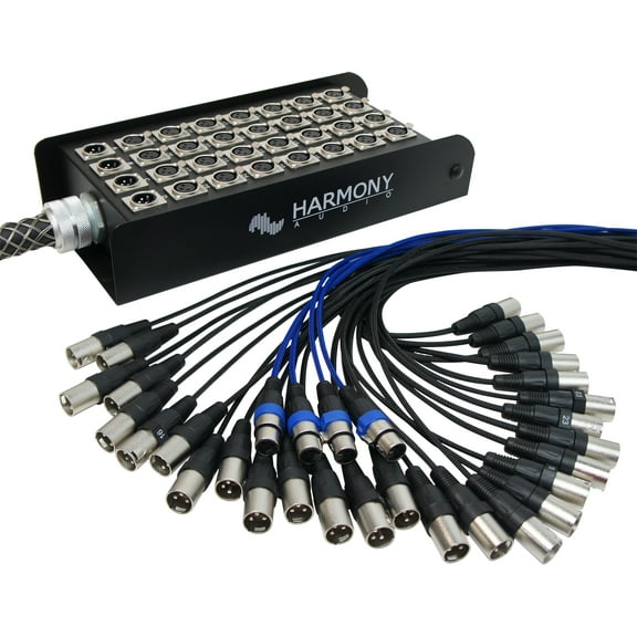 Harmony Audio HA-SB3250 XLR Snake Cable 32 Channel - 50 Feet (28 Send 4 Returns)
