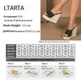 thumbnail image 2 of Women's Linen Style Fish Mouth Sloping Heel Slippers  Sexy  Wedge Waterproof Trolley Slippers Satin Slope 14.5cm Heel 4.5cm Platform LFD-10368-A15, 2 of 6