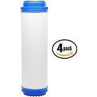 4-Pack Denali Pure 10 inch Granular Activated Carbon Filter Replacement - Compatible with iSpring RCC7, OmniFIlter U25, Aqua Pure AP101T, Culligan HF-360, iSpring RCC7AK, DuPont WFPF13003B by CFS