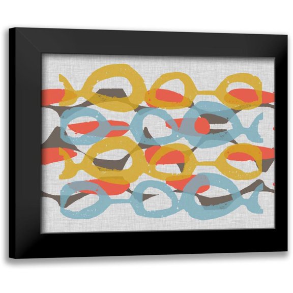 Goldberger, Jennifer 14x12 Black Modern Framed Museum Art Print Titled - Mid Century Pattern I