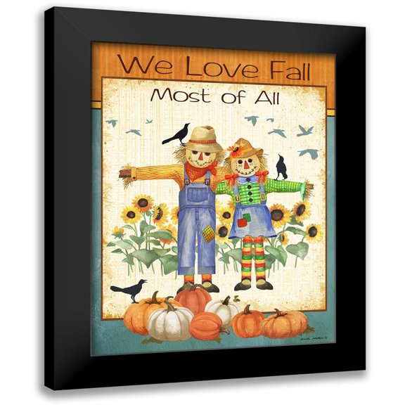 Phillips, Anita 12x14 Black Modern Framed Museum Art Print Titled - Love Fall