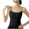 thumbnail image 2 of Xixinqiwan No Boundaries Women Tank Tops Clearance under $5,Women Seamless Fitted Camisole Spaghetti Strap Silk Cami Tops Stretchable Knit Tank Undershirt for Layerling, 2 of 4