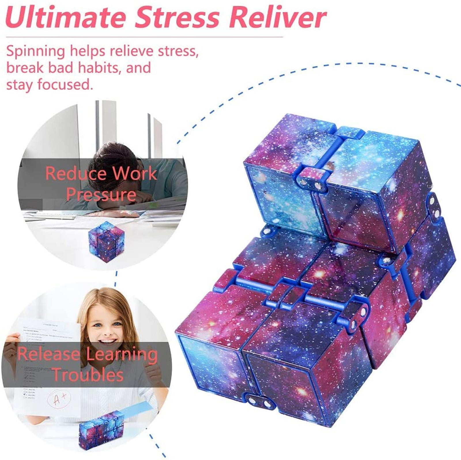 Luxury EDC Infinity Cube Mini For Stress Relief Fidget Anti Anxiety Stress Funny 