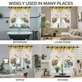 thumbnail image 3 of Cute Pig Swag Curtains for Kitchen/Bedroom/Living Room, County Sunflowers Truck Farmhouse Black White Plaid Scalloped Curtains 63 Inch Long, Window Swag Topper Curtains Valances 2 Panels Set 36"x63", 3 of 8