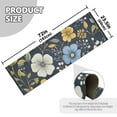 thumbnail image 5 of Yayeee Runner Rug for Bedroom 2'x6' Machine Washable Hallway Non Slip Mat, Navy Floral Pattern, 5 of 8