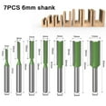 thumbnail image 2 of 7PCS Router Bits Set 6mm Shank 3 4 5 6 8 10 12mm Blade Diameter Double Flute Straight Bit for Woodworking Milling Cutter Tool, 2 of 7