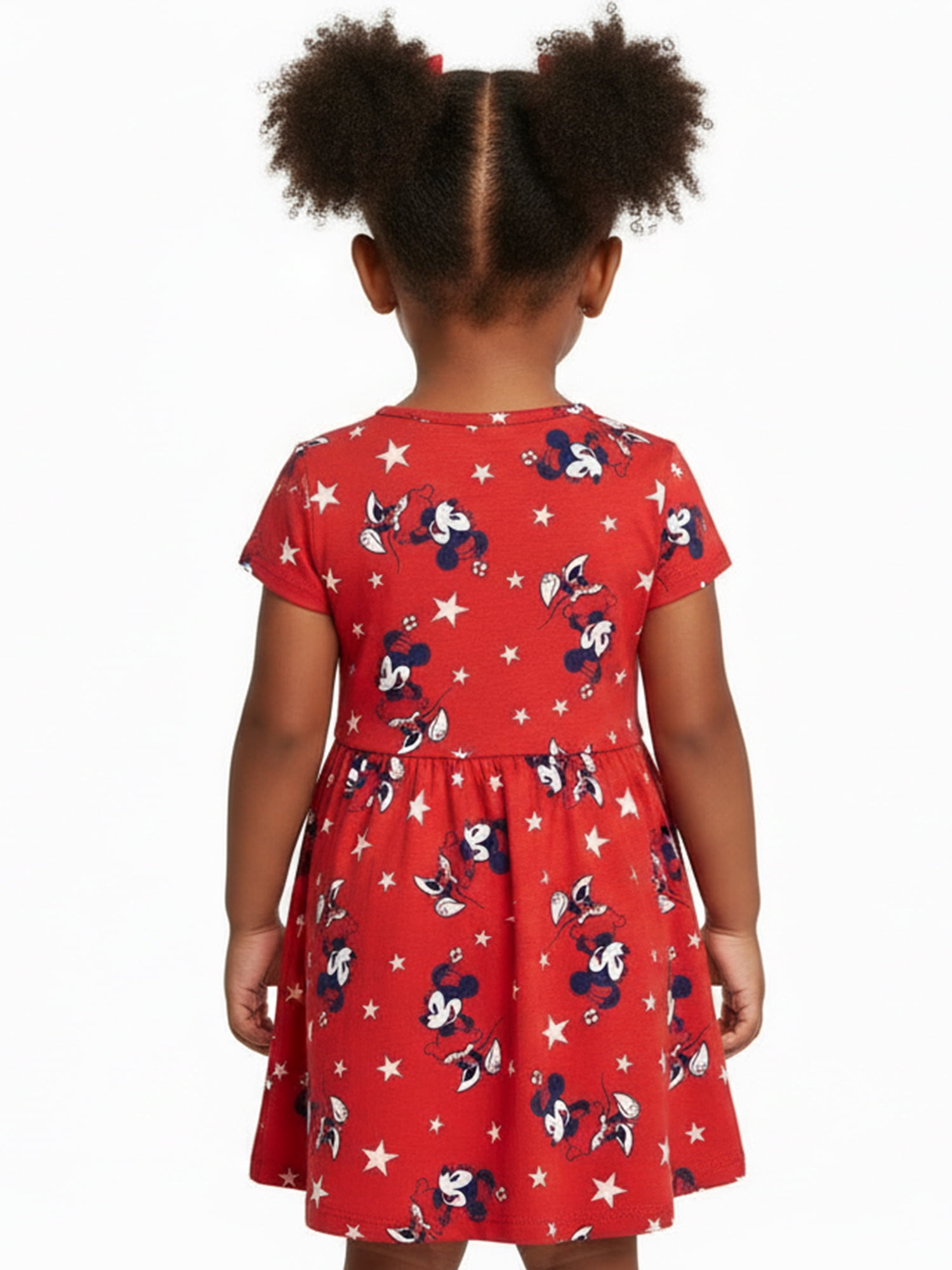 Disney Toddler Girls Starry Minnie Dress with Short Sleeves, Sizes 12M-5T