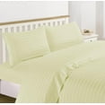 thumbnail image 1 of Home Collection 1200 Thread Count 100% Cotton Egyptian Quality Deep Pocket Stripe Sheet Set (California King, Ivory), 1 of 1