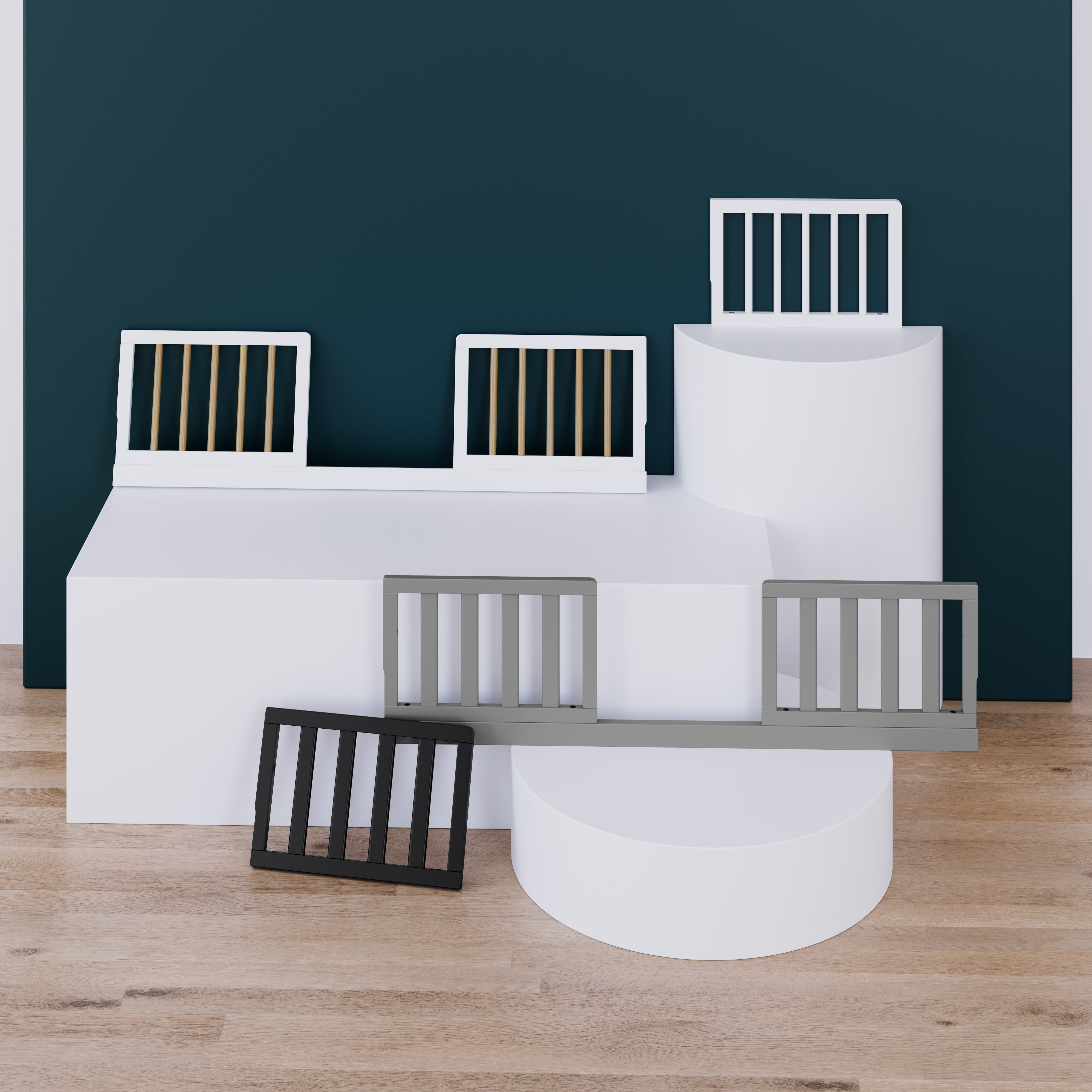 Graco Toddler Safety Guardrail Kit (Dowels), Black with Driftwood