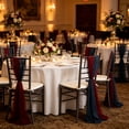 thumbnail image 4 of SLYNSHome Chiffon Chair Sash, Two Tone Pearl Sheer Chair Back Decor, Elegant Wedding Chair Cover for Banquet Hotel Party Event Decoration, 4 of 6