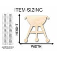 thumbnail image 2 of Unfinished Wood Grill Shape - Summer - Craft - up to 46" DIY 6" / 1/8", 2 of 3