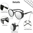 thumbnail image 6 of FEISEDY Classic Steampunk Sunglasses for Men Women Retro Round Gothic Shades Eyewear UV400 Protection B2957, 6 of 14