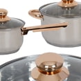 thumbnail image 5 of Bateria de Cocina 11Pzas Acero Inoxidable Tricapa Induccion ColorHome COLORINOX11G, 5 of 5
