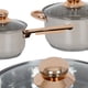 thumbnail image 5 of Bateria de Cocina 11Pzas Acero Inoxidable Tricapa Induccion ColorHome COLORINOX11G, 5 of 5
