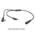 thumbnail image 3 of 5.5x2.1mm DC5521 Y Splitter Power Cable 2/3/4 Male Ports 90 degree Elbow for Security Camera and LED Light 40CM, 3 of 9