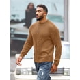 thumbnail image 3 of Colsmile Men's Cable Knit Crewneck Sweater, Casual Long Sleeve Pullover for Fall Winter, 3 of 11