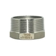 thumbnail image 2 of Megairon 1-1/2"" macho NPT a 1"" hembra NPT hembra reductor/buje reductor adaptador de montaje de tubería de acero inoxidable SS 304 buje hexagonal, 2 of 5