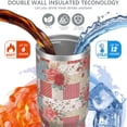thumbnail image 4 of 1pc Bohemian flowers-1 30oz Tumbler with Straw & Handle - Insulated Stainless Steel Cup | Holiday Gift for Man Women (Christmas, Valentine's, Birthday), 4 of 7
