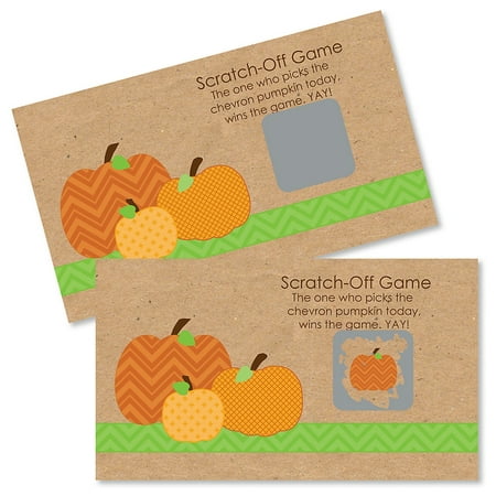 Pumpkin Patch - Fall & Halloween Party Game Scratch Off Cards - 22 Count