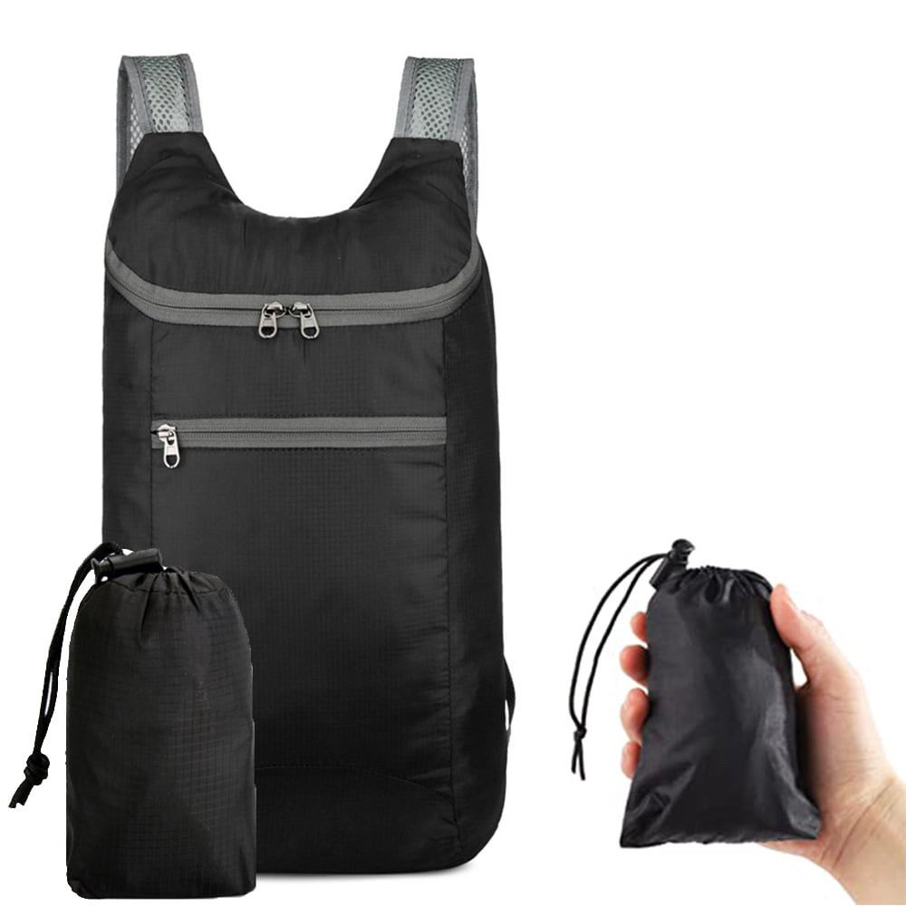 Dicasser Black Ultra Lightweight Foldable Backpack, Small Water ...