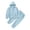 Light Blue, variant on Coerni Boys Girls Zip Up Hoodie Sweatsuit Set Toddler Baby Solid Fleece Sweatshirt Outfits Kids Trendy Warm Outerwear with Pockets