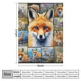 thumbnail image 4 of ONETECH  Fox Flowers Floral Blanket Flower Gifts for Women Kids Girls Mom Dad Men Birthday Christmas Mother's Day Presents for Wife Mother Plush Throw Blankets, 4 of 6
