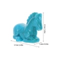 thumbnail image 2 of GOOHOCHY Figurita Caballo De Resina Abrazo En Bolsillo Y Amuleto De Suerte Azul, 2 of 7
